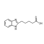 structure of CAS# 14678-78-5, 5-(1H-3,1-Benzimidazol-3-Ium-2-Yl)Pentanoate;5-(1H-3,1-benzimidazol-3-ium-2-yl)pentanoate;5-(1H-benzimidazol-2-yl)pentanoic acid;5-(1H-Benzimidazol-2-yl)pentanoicacid