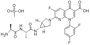 CAS#: 146961-76-4， L-Alanyl-N-[(1alpha,5alpha,6alpha)-3-[6-Carboxy-8-(2,4-Difluorophenyl)-3-Fluoro-5,8-Dihydro-5-Oxo-1,8-Naphthyridin-2-Yl]-3-Azabicyclo[3.1.0]Hex-6-Yl]-L-Alaninamide