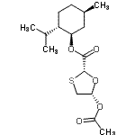 structure of CAS# 147126-65-6, (1R,2S,5R)-2-Isopropyl-5-Methylcyclohexyl (2R,5S)-5-Acetoxy-1,3-Oxathiolane-2-Carboxylate;(2R,5S)-L<wbr>-Menthyl-<wbr>5-(acetyl<wbr>oxy)-1,3-<wbr>oxathiola<wbr>ne-2-carb<wbr>oxylate