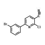 结构式 CAS# 147426-93-5, 6-(3-溴苯基)-2-氯烟腈