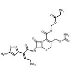 CAS#: 147816-23-7， (Propionyloxy)Methyl 7-{[(2Z)-2-(2-Amino-1,3-Thiazol-4-Yl)-2-Pentenoyl]Amino}-3-[(Carbamoyloxy)Methyl]-8-Oxo-5-Thia-1-Azabicyclo[4.2.0]Oct-2-Ene-2-Carboxylate