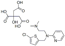 CAS#: 148-64-1， 2-((5-Chloro-2-thenyl)(2-(dimethylamino)ethyl)amino)pyridine citrate (1:1)