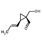 CAS 登录号：148164-45-8， (1R,2R)-1-(羟基甲基)-2-[(1E)-1-丙烯-1-基]环丙烷甲醛