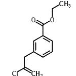 结构式 CAS# 148252-48-6, 乙基3-(2-氯-2-丙烯-1-基)苯甲酸酯
