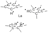 结构式 CAS# 148607-23-2, 三[(1,2,3,4,5-H)-1,2,3,4-四甲基-2,4-环戊二烯-1-基]-镧