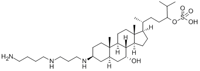 CAS#: 148717-90-2， [(3R,6R)-6-[(3S,5R,7R,8R,9S,10S,13R,14S,17R)-3-[3-(4-Aminobutylamino)Propylamino]-7-Hydroxy-10,13-Dimethyl-2,3,4,5,6,7,8,9,11,12,14,15,16,17-Tetradecahydro-1H-Cyclopenta[a]Phenanthren-17-Yl]-2-Methylheptan-3-Yl] Hydrogen Sulfate