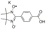 structure of CAS# 148819-94-7, 2-(4-Carboxyphenyl)-4,5-Dihydro-4,4,5,5-Tetramethyl-1H-Imidazol-1-Yloxy 3-Oxide Potassium Salt(1:1);4-(1-Hydroxy-4,4,5,5-Tetramethyl-3-Oxido-Imidazol-3-Ium-2-Yl)Benzoate;4-(1-Hydroxy-4,4,5,5-Tetramethyl-3-Oxido-2-Imidazol-3-Iumyl)Benzoate;Ncgc00024781-01