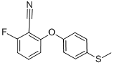 structure of CAS# 148901-52-4, 2-Fluoro-6-[4-(Methylthio)Phenoxy]-Benzonitrile;2-Fluoro-6-[4-(Methylsulphanyl)Phenoxy]Benzonitrile;2-FLUORO-6-[4-(METHYLTHIO)PHENOXY]BENZONITRILE;Fluoromethylthiophenoxybenzonitrile