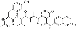 structure of CAS# 149231-65-2, N-Acetyl-L-Tyrosyl-L-Valyl-L-Alanyl-N-(4-Methyl-2-Oxo-2H-1-Benzopyran-7-Yl)-L-alpha-Asparagine;CASPASE-1 FLUOROGENIC SUBSTRATE;N-ACETYL-TYR-VAL-ALA-ASP-AMC;CASPASE I SUBSTRATE III