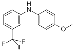 结构式 CAS# 1494-26-4, N-(4-甲氧基苯基)-3-(三氟甲基)-苯胺
