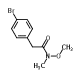 结构式 CAS# 149652-50-6, 2-(4-溴苯基)-N-甲氧基-N-甲基乙酰胺