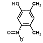 结构式 CAS# 14969-00-7, 2,4-二甲基-5-硝基-苯酚