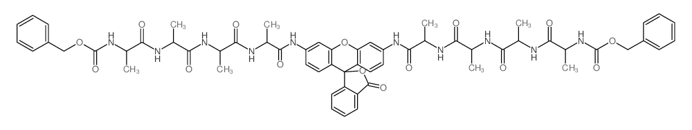 结构式 CAS# 149695-85-2, 二(N-苄氧羰基四丙氨酰)玫瑰精
