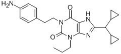 CAS#: 149741-45-7， 1-[2-(4-Aminophenyl)Ethyl]-8-(Dicyclopropylmethyl)-3-Propyl-7H-Purine-2,6-Dione