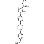 CAS 登录号：149809-44-9， 2-[(2R)-2-丁烷基]-4-{4-[4-(4-甲氧基苯基)-1-哌嗪基]苯基}-2,4-二氢-3H-1,2,4-三唑-3-酮