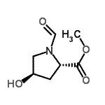 CAS 登录号：149882-41-7， 甲基(4R)-1-甲酰基-4-羟基-L-脯氨酸酯