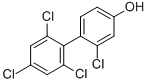 structure of CAS# 150304-08-8, 3-Chloro-4-(2,4,6-Trichlorophenyl)Phenol;C14376;2,2',4',6'-Tetrachloro-4-Biphenylol;4-Hydroxy-2,2',4',6'-Tetrachlorobiphenyl