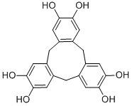structure of CAS# 1506-76-9, 10,15-Dihydro-5H-Tribenzo[A,D,G]Cyclononene-2,3,7,8,12,13-Hexol