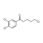 结构式 CAS# 150780-71-5, 5-氯-1-(3,4-二氯苯基)-1-戊酮