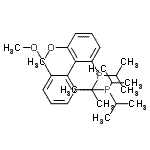 structure of CAS# 150971-43-0, (6,6'-Dimethoxy-2,2'-Biphenyldiyl)Bis(Diisopropylphosphine);