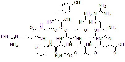 CAS#: 151232-75-6， N-(N-(N(2)-(N-(N(2)-(N(2)-(N-(N-(N-L-Arginyl-L-alpha-glutamyl)-L-seryl)-L-leucyl)-L-arginyl)-L-asparaginyl)-L-leucyl)-L-arginyl)glycyl)-L-Tyrosine