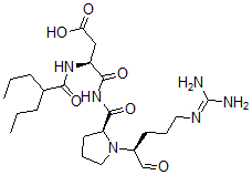 CAS#: 151275-15-9， (3S)-4-[[(2S)-1-[(2S)-5-(Diaminomethylideneamino)-1-Oxopentan-2-Yl]Pyrrolidine-2-Carbonyl]Amino]-4-Oxo-3-(2-Propylpentanoylamino)Butanoic Acid