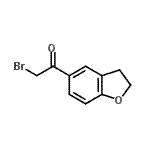structure of CAS# 151427-19-9, 2-Bromo-1-(2,3-Dihydro-1-Benzofuran-5-Yl)Ethanone;2-bromo-1-(2,3-dihydrobenzofuran-5-yl)ethanone;MFCD08444468