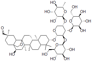 CAS#: 151625-81-9， Cyclamiretin A 3-O-Rhamnopyranosyl-1-4-Glucopyranosyl-1-2-(Glucopyranosyl-1-4)-Arabinopyranoside