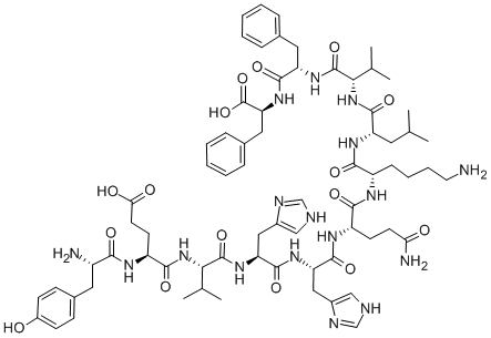 CAS#: 152286-31-2， L-Tyrosyl-L-alpha-Glutamyl-L-Valyl-L-Histidyl-L-Histidyl-L-Glutaminyl-L-Lysyl-L-Leucyl-L-Valyl-L-Phenylalanyl-L-Phenylalanine