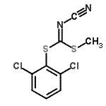 structure of CAS# 152382-18-8, 2,6-Dichlorophenyl Methyl Cyanocarbonodithioimidate;(2,6-Dichlorophenyl) methyl;(2,6-Dichlorophenyl) methylcyanocarbonimidodithioate;cyanocarbonimidodithioate