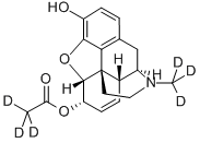 CAS#: 152477-90-2， (5alpha,6alpha)-7,8-Didehydro-4,5-Epoxy-17-(Methyl-D3)-Morphinan-3,6-Diol 6-(Acetate-D3)