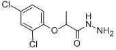 structure of CAS# 15253-89-1, 2-(2,4-Dichlorophenoxy)-Propanoic Acid Hydrazide;(2S)-2-(2,4-Dichlorophenoxy)Propionohydrazide;Zinc00133824