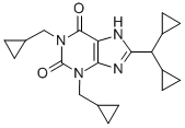 CAS#: 152534-50-4， 1,3-Bis(Cyclopropylmethyl)-8-(Dicyclopropylmethyl)-7H-Purine-2,6-Dione
