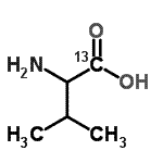 structure of CAS# 152840-81-8, (1-<Sup>13</Sup>C)Valine;DL-Valine-1-13C;485594_ALDRICH