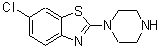 structure of CAS# 153025-29-7, 6-Chloro-2-(1-Piperazinyl)-1,3-Benzothiazole;1-(6-Chloro-1,3-benzothiazol-2-yl)piperazine;6-Chloro-2-(piperazin-1-yl)-1,3-benzothiazole 95%+;6-Chloro-2-piperazin-1-yl-1,3-benzothiazole