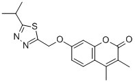 CAS#: 153420-96-3， 3,4-Dimethyl-7-[(5-Propan-2-Yl-1,3,4-Thiadiazol-2-Yl)Methoxy]Chromen-2-One