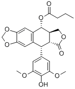 CAS#: 153448-17-0， [(5R,5aR,8aR,9R)-9-(4-Hydroxy-3,5-Dimethoxy-Phenyl)-8-Oxo-5a,6,8a,9-Tetrahydro-5H-Isobenzofurano[5,6-f][1,3]Benzodioxol-5-Yl] Butanoate