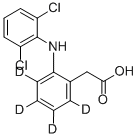 结构式 CAS# 153466-65-0, 6-[(2,6-二氯苯基)氨基]-苯-2,3,4,5-D4-乙酸