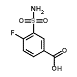 结构式 CAS# 1535-45-1, 4-氟-3-氨基磺酰基苯甲酸