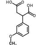 结构式 CAS# 15378-02-6, 2-(3-甲氧基苯基)琥珀酸