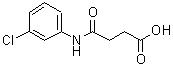 结构式 CAS# 15386-96-6, 4-[(3-氯苯基)氨基]-4-氧代丁酸