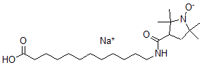 CAS#: 153953-80-1， 12-[(2,2,5,5-Tetramethyl-1-Oxidopyrrolidine-3-Carbonyl)Amino]Dodecanoic Acid Sodium salt