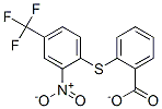 structure of CAS# 1545-75-1, 2-[[2-Nitro-4-(Trifluoromethyl)Phenyl]Thio]-Benzoicacid;2-[[2-Nitro-4-(Trifluoromethyl)Phenyl]Thio]Benzoate;Zinc02872929