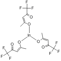 结构式 CAS# 15453-87-9, 三(1,1,1-三氟-2,4-戊烷二酮)-铟
