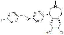 CAS#: 154540-50-8， 7-Chloro-1-[4-[(4-Fluorophenyl)Methylsulfanyl]Phenyl]-3-Methyl-1,2,4,5-Tetrahydro-3-Benzazepin-8-Ol