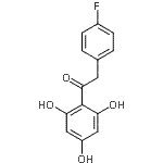 structure of CAS# 15485-69-5, 2-(4-Fluorophenyl)-1-(2,4,6-Trihydroxyphenyl)Ethanone;2-(4-fluorophenyl)-1-(2,4,6-trihydroxyphenyl)ethan-1-one;2-(4-FLUOROPHENYL)-1-(2,4,6-TRIHYDROXYPHENYL)ETHANONE;ZINC02570786