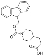 结构式 CAS# 154938-68-8, 1-[(9H-芴-9-基甲氧基)羰基]-4-哌啶丙酸