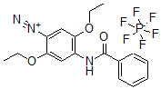CAS#: 15518-68-0， 4-(Benzoylamino)-2,5-diethoxybenzenediazonium hexafluorophosphate