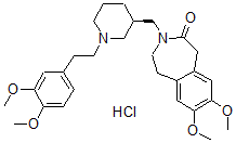 CAS#: 155233-34-4， 3-[[(3R)-1-[2-(3,4-Dimethoxyphenyl)Ethyl]Piperidin-3-Yl]Methyl]-7,8-Dimethoxy-2,5-Dihydro-1H-3-Benzazepin-4-One Hydrochloride
