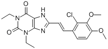 CAS#: 155271-42-4， 8-[(E)-2-(2-Chloro-3,4-Dimethoxyphenyl)Ethenyl]-1,3-Diethyl-7H-Purine-2,6-Dione
